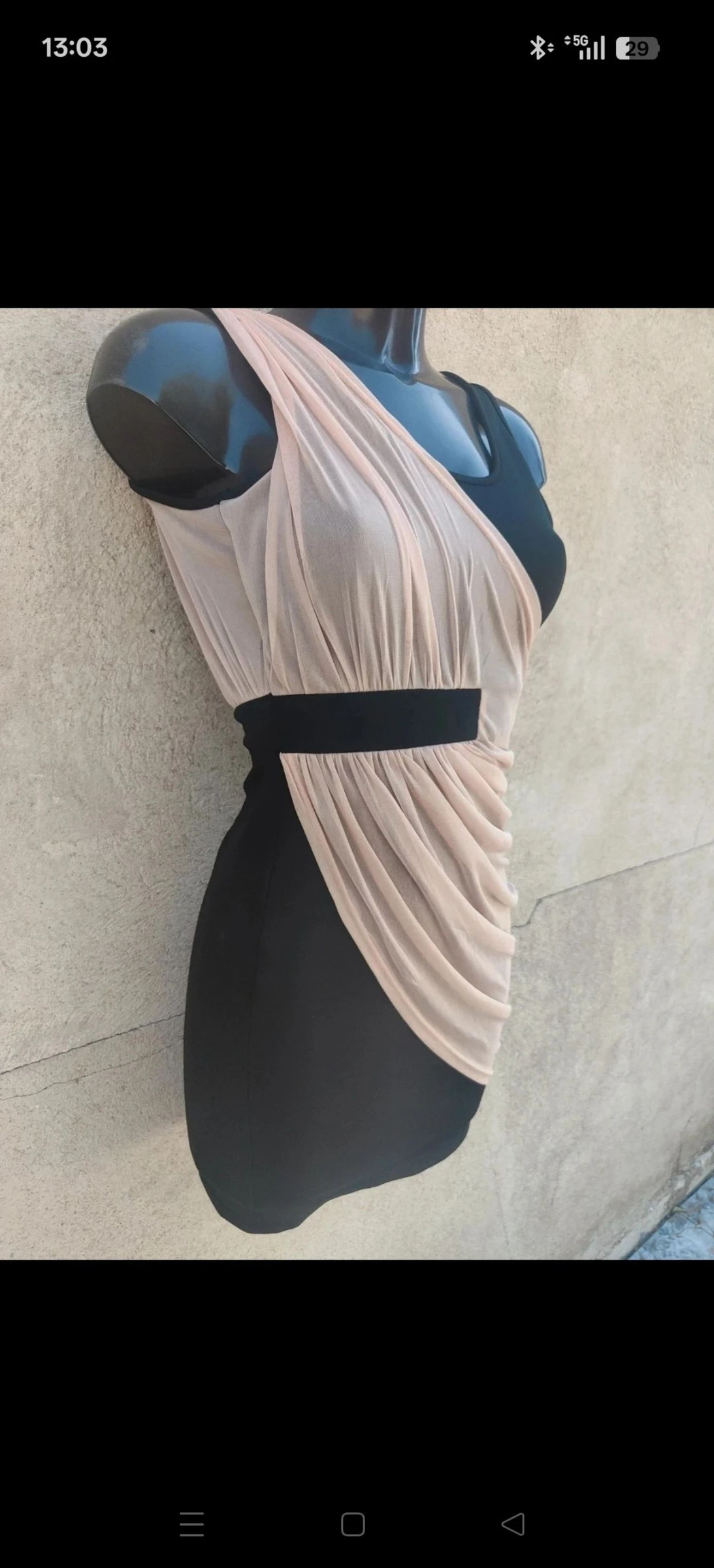 Black and beige fitted dress Mim – photo 4
